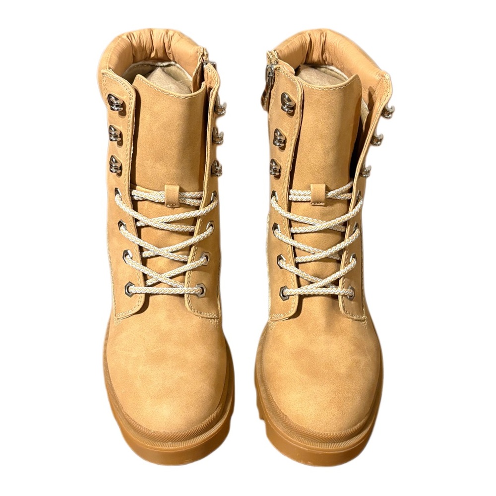 Madden Girl Tan Combat Boots - Picture 7 of 10